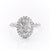 Oval Cut Lab Diamond Engagement Ring, Halo