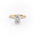 Oval Cut Lab Diamond Engagement Ring, Hidden Halo