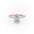 Oval Cut Lab Diamond Engagement Ring, Hidden Halo