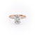 Oval Cut Lab Diamond Engagement Ring, Hidden Halo