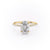 Oval Cut Lab Diamond Engagement Ring, Hidden Halo