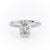 Oval Cut Lab Diamond Engagement Ring, Hidden Halo