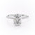 Oval Cut Lab Diamond Engagement Ring, Hidden Halo