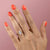 Oval Cut Lab Diamond Engagement Ring, Plain Band & Hidden Halo