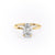 Oval Cut Lab Diamond Engagement Ring, Plain Band & Hidden Halo