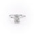 Oval Cut Lab Diamond Engagement Ring, Plain Band & Hidden Halo