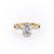 Oval Cut Lab Diamond Engagement Ring, Twisted Stone Set Band