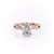 Oval Cut Lab Diamond Engagement Ring, Twisted Stone Set Band