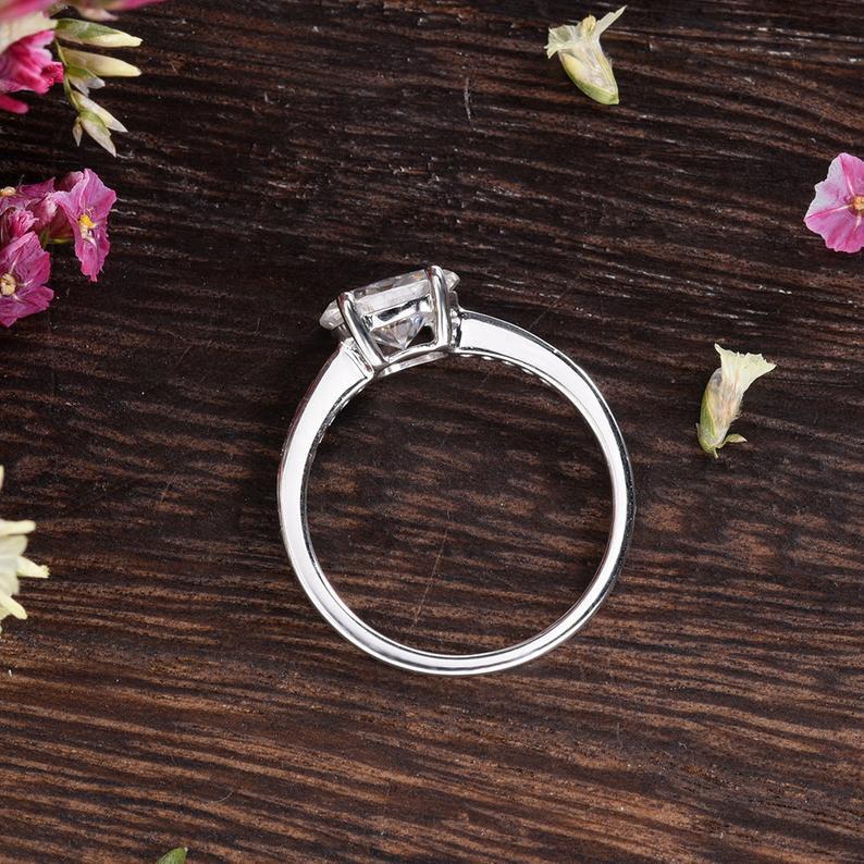 Oval Cut Lab Diamond Engagement Ring, Vintage Design