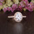 Oval Cut Lab Diamond Engagement Ring, Vintage Halo Design