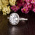 Oval Cut Lab Diamond Engagement Ring, Vintage Halo Design