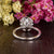 Oval Cut Lab Diamond Engagement Ring, Vintage Halo Design
