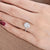 Oval Cut Lab Diamond Engagement Ring, Vintage Halo Design