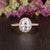 Oval Cut Lab Diamond Engagement Ring, Vintage Halo Design