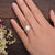 Oval Cut Lab Diamond Engagement Ring, Vintage Halo Design
