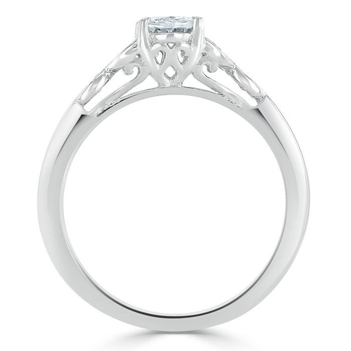 Oval Cut Lab Diamond Engagement Ring, Vintage Style