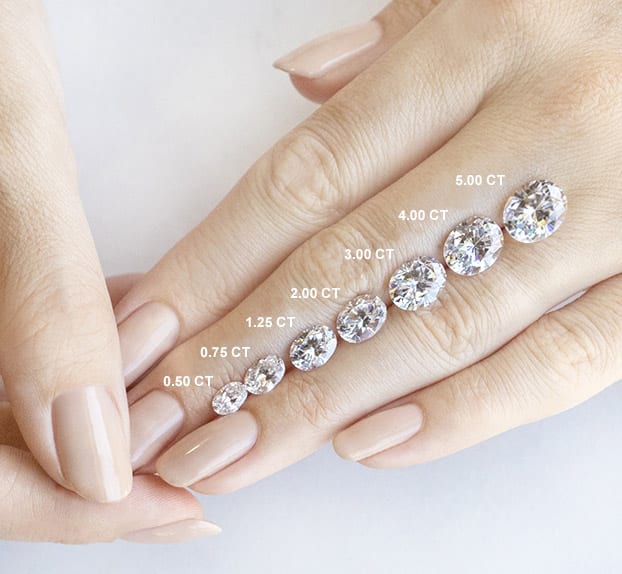 Oval Cut Lab Diamond Engagement Ring With Side Stones