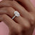 Oval Cut Lab Diamond Engagement Ring With Side Stones