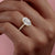 Oval Cut Lab Diamond Engagement Ring With Side Stones