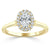 Oval Cut Lab Diamond Halo Engagement Ring