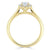 Oval Cut Lab Diamond Halo Engagement Ring