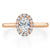 Oval Cut Lab Diamond Halo Engagement Ring