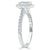 Oval Cut Lab Diamond Halo Engagement Ring, Tiffany Style