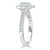Oval Cut Lab Diamond Halo Engagement Ring, Tiffany Style