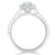 Oval Cut Lab Diamond Halo Engagement Ring, Tiffany Style