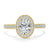 Oval Cut Lab Diamond Halo Engagement Ring, Tiffany Style