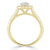 Oval Cut Lab Diamond Halo Engagement Ring, Tiffany Style