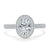 Oval Cut Lab Diamond Halo Engagement Ring, Tiffany Style