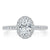 Oval Cut Lab Diamond Halo Engagement Ring, Tiffany Style