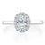 Oval Cut Lab Diamond Halo Engagement Ring