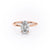Oval Cut Lab Diamond Ring, Hidden Halo Design