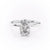 Oval Cut Lab Diamond Ring, Hidden Halo Design
