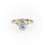 Oval Cut Lab Diamond Shoulder Set Ring Vintage Design