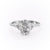 Oval Cut Lab Diamond Shoulder Set Ring Vintage Design