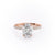 Oval Cut Lab Diamond Shoulder Set Ring With Block Halo