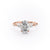 Oval Cut Lab Diamond Shoulder Set Ring With Hidden Halo