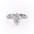 Oval Cut Lab Diamond Stone Set Shoulders With Milgrain Edge
