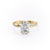 Oval Cut Lab Diamond Twisted Shoulder Set Ring With Hidden Halo