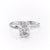 Oval Cut Lab Diamond Twisted Shoulder Set Ring With Hidden Halo