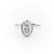 Oval Cut Rubover Lab Diamond With Hidden Halo
