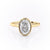 Oval Cut Rubover Lab Diamond With Hidden Halo