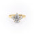Pear Cut Lab Diamond 3 Stone Ring