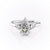 Pear Cut Lab Diamond 3 Stone Ring