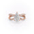 Pear Cut Lab Diamond Criss-Cross Design