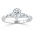Pear Cut Lab Diamond Engagement Ring, Classic 3 Stone