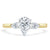 Pear Cut Lab Diamond Engagement Ring, Classic 3 Stone